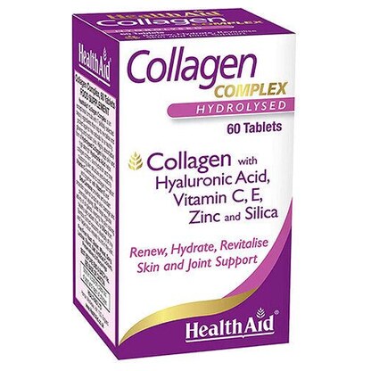 Healthaid Collagen Complex, 60 таблети — колаген, хијалуронска киселина и витамин C Колаген и убавина Kiwi.mk