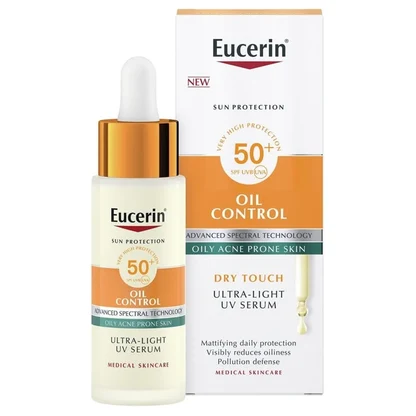 Eucerin Oil Control дневен UV серум SPF 50+ 30 ml Заштита од Сонце Kiwi.mk Eucerin Oil Control дневен UV серум SPF 50+ 30 ml Заштита од Сонце Kiwi.mk