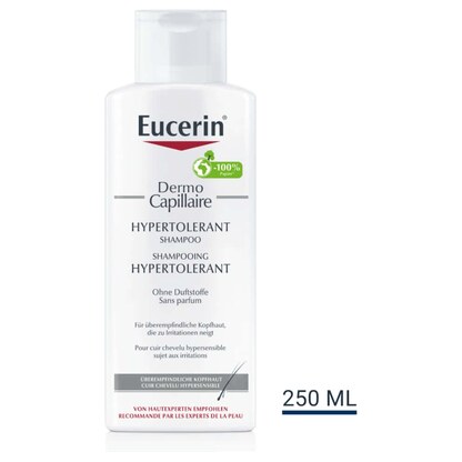 Eucerin DermoCapillaire Hypertolerant шампон 250 ml — за хиперсензитивен скалп Шампони & Регенератори Kiwi.mk Eucerin DermoCapillaire Hypertolerant шампон 250 ml — за хиперсензитивен скалп Шампони & Регенератори Kiwi.mk