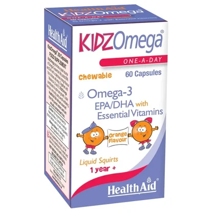 Healthaid KidzOmega, 60 капсули за џвакање — омега-3 за деца Детски омега-3 Kiwi.mk