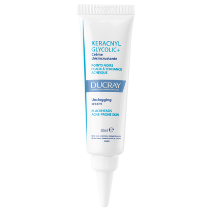 Ducray Keracnyl Glycolic+ крема 30 ml — црни точки и пори Акни Третман Kiwi.mk