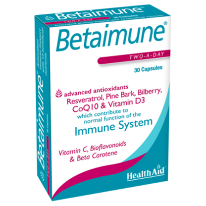 Healthaid Betaimune, 30 капсули — антиоксидативен и имуно комплекс Имунитет Kiwi.mk Healthaid Betaimune, 30 капсули — антиоксидативен и имуно комплекс Имунитет Kiwi.mk