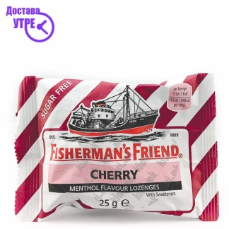 Fisherman’s friend бонбони со вкус на цреша, 25г Грло, Пастили & Спрејови Kiwi.mk
