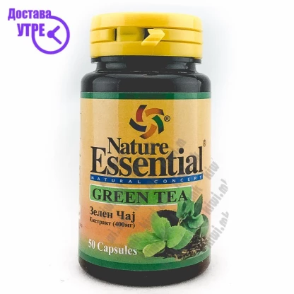 Nature essential green tea екстракт од зелен чај капсули, 50 Енергија Kiwi.mk