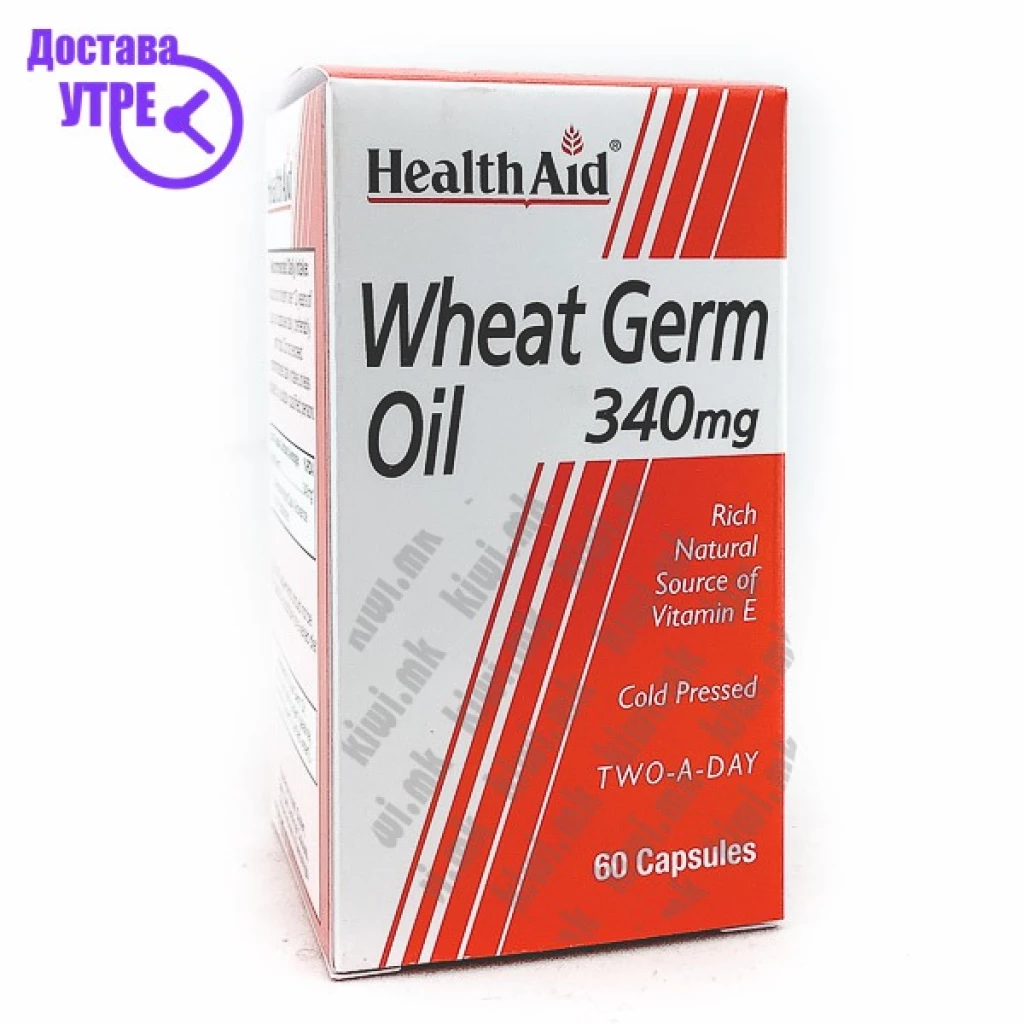 HealthAid Wheat Germ Oil 340mg 60 Capsules Масло од Пченичен Никулец капсули, 60
