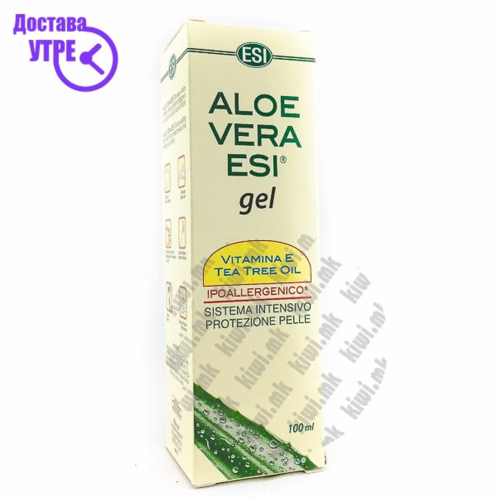 ESI Aloe Vera Gel with Tea Tree Oil and Vitamin E Алое Вера Гел со Масло од Чајно Дрво и Витамин Е, 100мл