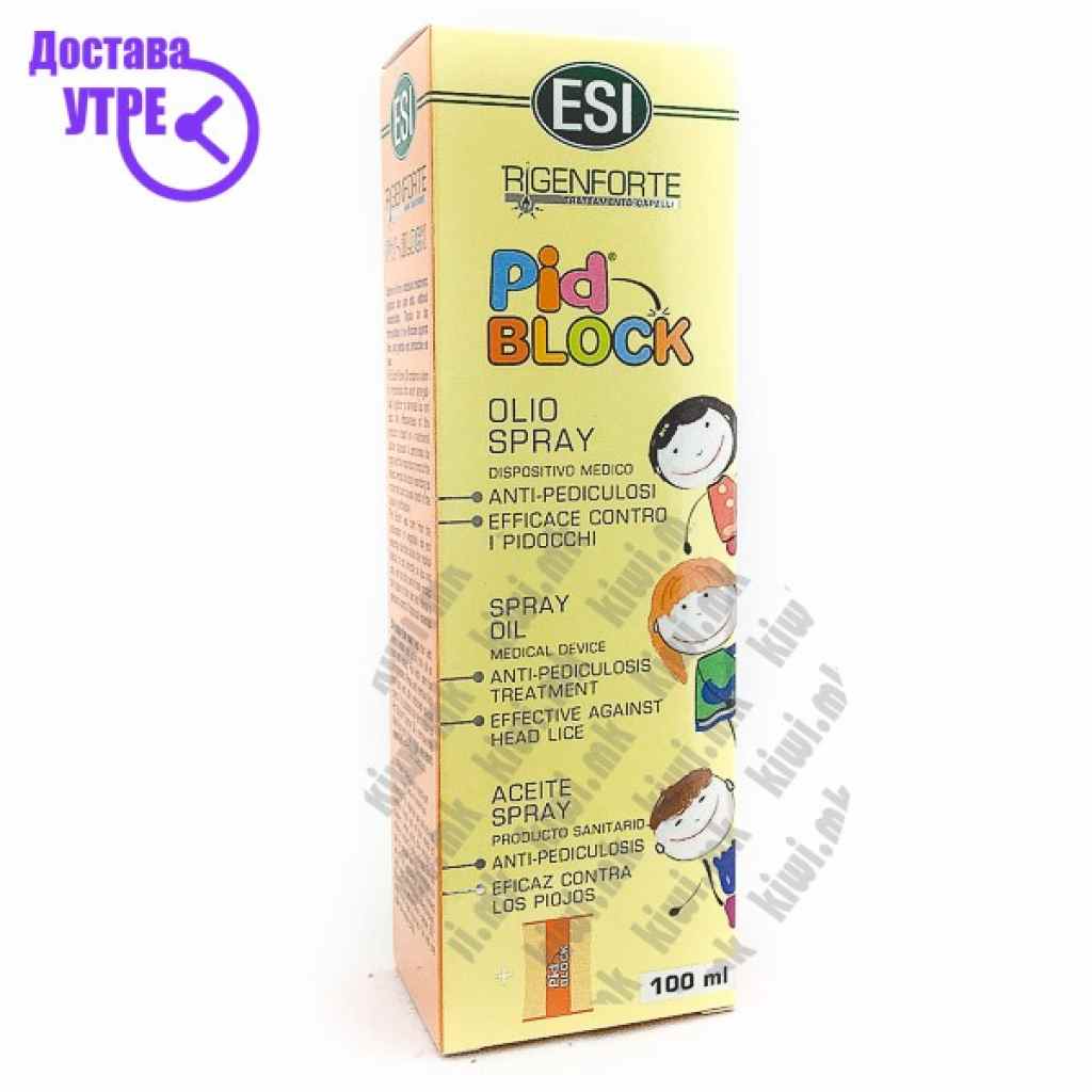 Esi pid block spray oil спреј против вошки, 100мл Ревитализација & Раст Kiwi.mk