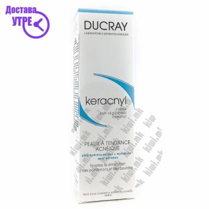 Ducray keracnyl anti-blemish soothing care крема за лице склоно кон акни, 30мл Акни Третман Kiwi.mk