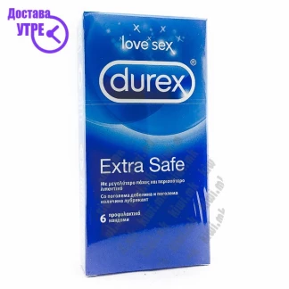 Durex extra safe презерватив, 6 Кондоми Kiwi.mk