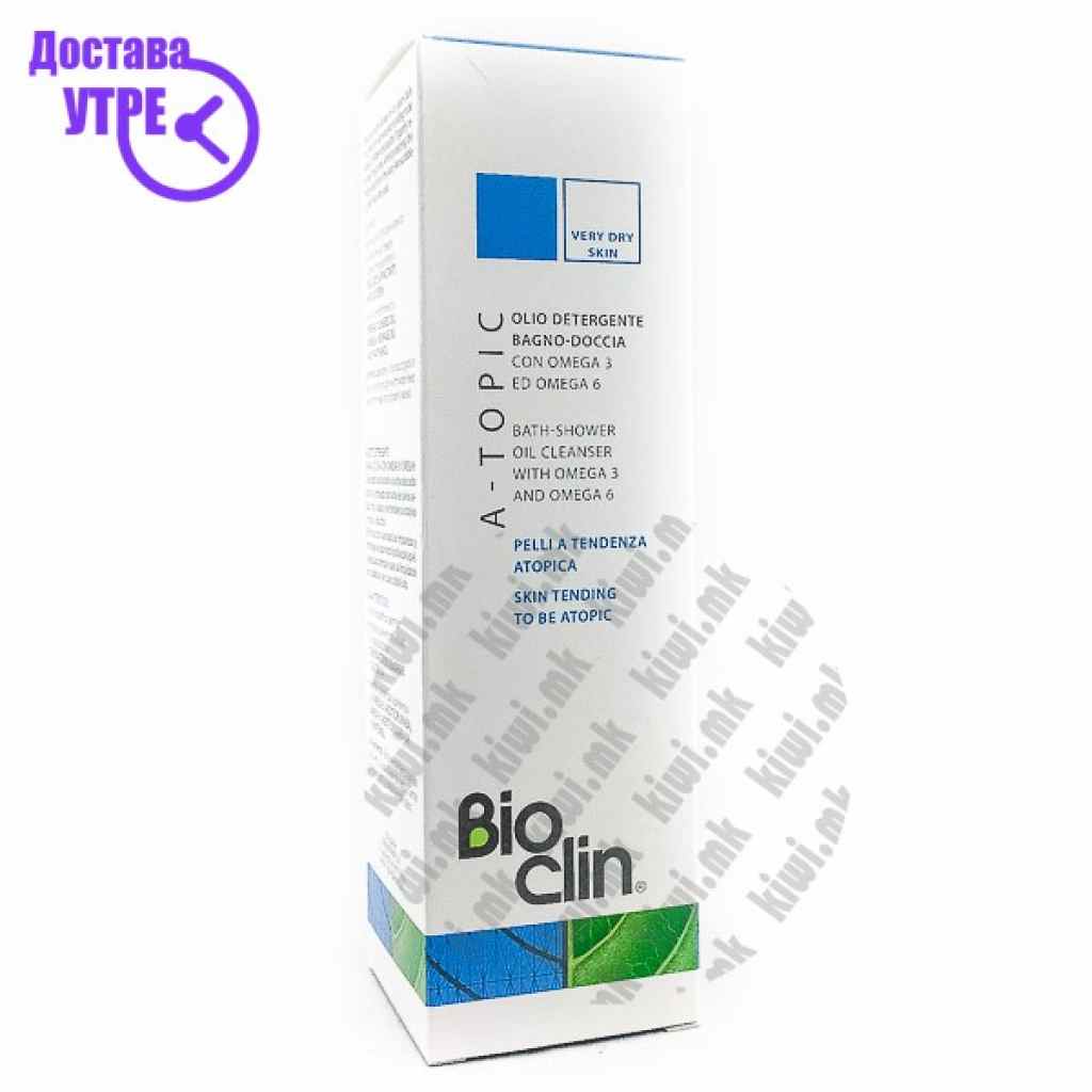 Bioclin a-topic bath shower oil cleanser масло за туширање за сува кожа, 200мл Купки & Туширање Kiwi.mk