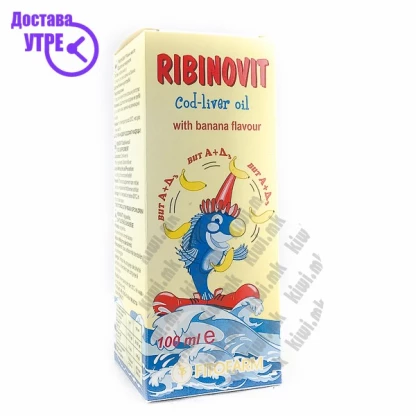 Фитофарм рибиновит – рибино масло со арома на банана, 100мл Бебе & Деца Kiwi.mk