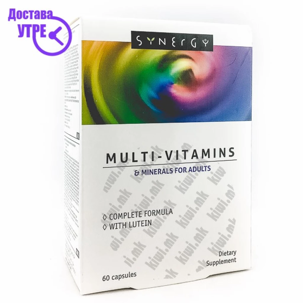 Synergy мулти-витамини и минерали за возрасни капсули, 60 Дневна дампинг акција Kiwi.mk